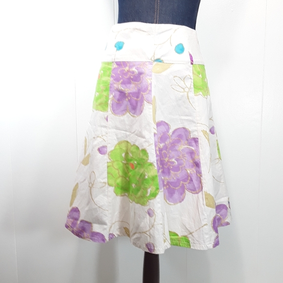 floral midi skirt size small - Picture 5 of 8